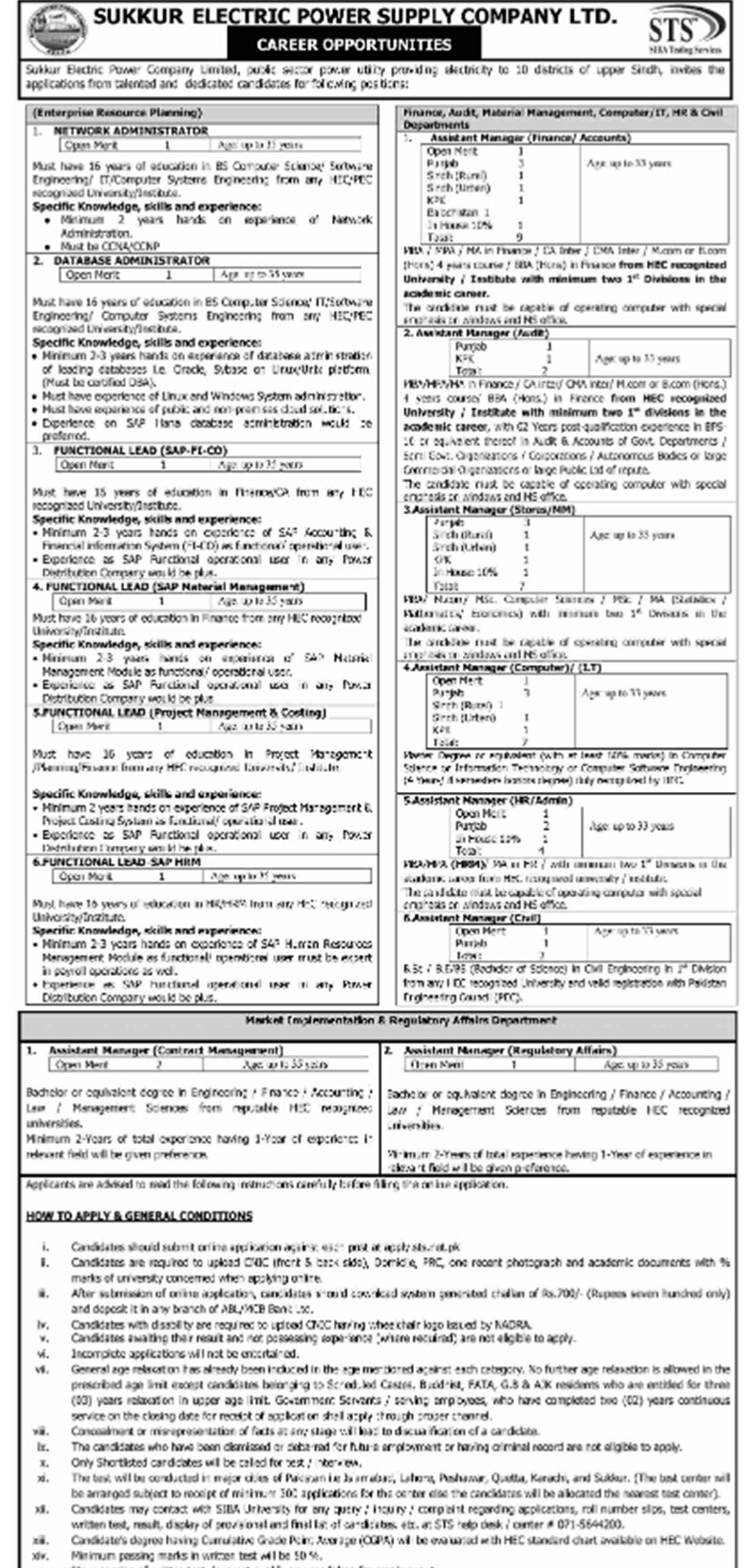 Sukkur-Electrical-Power-Company-Jobs-Advertisement