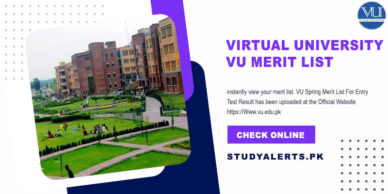 Virtual University Merit List BS 